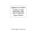 Image links to product page for Quintet in A minor for Flute and Strings