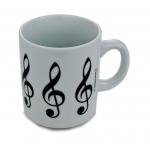 Image links to product page for Black & White Treble Clef Mug