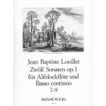 Image links to product page for 12 Sonatas for Treble Recoder or Flute and Basso Continuo, Op1 Nos 7-9