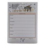 Image links to product page for Weekly Planner Wall Chart, Piano Design