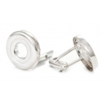 Image links to product page for Ellen Burr Sterling Silver Flute Open Hole Key Cufflinks