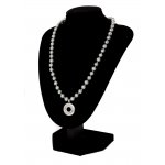 Image links to product page for Ellen Burr Sterling Silver Flute Key on Sea-Green Pearl Necklace