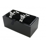 Image links to product page for Silver-plated Quaver Cufflinks