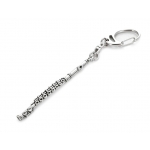 Image links to product page for Pewter Flute Key Ring