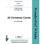 Image links to product page for 20 Christmas Carols for Mixed Flute Quartet