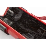 Image links to product page for Wiseman Leather Flute and Piccolo Case, Red Croc with Black and Gold Lining