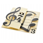 Image links to product page for 3D 'Prelude' Music Notes Greetings Card