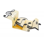 Image links to product page for 3D 'Prelude' Music Notes Greetings Card