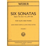 Image links to product page for Six Sonatas for Flute and Piano Nos 1-3, Op 10 J99-101