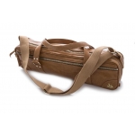 Image links to product page for Fluterscooter Designer Unisex Flute Bag [Cedarwood Tan Leather Effect]