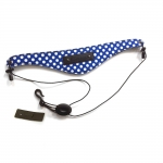 Image links to product page for Beaumont BS-BP Designer Clarinet/Oboe Neck Strap, Blue Polka Dot Design