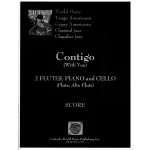 Image links to product page for Contigo (With You) for Flute, Alto Flute, Cello and Piano