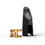 Image links to product page for Rico by D'Addario HSS1G Soprano Saxophone H-Ligature And Cap, Gold