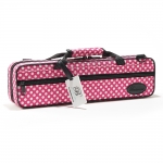 Image links to product page for Beaumont BFCA-PP C-Foot Flute Case, Pink Polka Dot