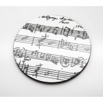 Image links to product page for Music Mug Mats - White Manuscript Design (Pack of 2)