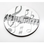 Image links to product page for Music Mug Mats - White Music Note Design (Pack of 2)