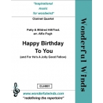 Image links to product page for Happy Birthday to You/For He's a Jolly Good Fellow [Clarinet Quartet]
