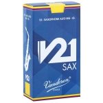 Image links to product page for Vandoren SR8125 V21 Alto Saxophone Reeds Strength 2.5, 10-pack