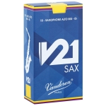 Image links to product page for Vandoren SR813 V21 Alto Saxophone Reeds Strength 3, 10-pack