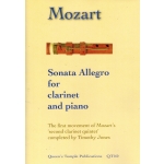 Image links to product page for Sonata Allegro - 1st Movement from 2nd Clarinet Quintet
