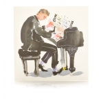Image links to product page for Mary Woodin Concert Pianist Greetings Card