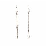 Image links to product page for Music Gifts Pewter Flute Drop Earrings