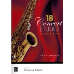 Image links to product page for 18 Concert Etudes for Solo Saxophone