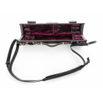 Image links to product page for Wiseman Flute and Piccolo Case, Dark Brown Laurel Leather with Claret Lining