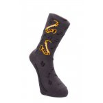 Image links to product page for Saxophone Socks (Brown Background), Size 6-11