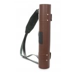 Image links to product page for Wiseman Leather Flute and Piccolo Case, Mustang Laurel Leather with Dark Blue Lining