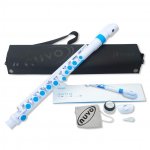 Image links to product page for Nuvo N220JFBL jFlute 2.0, White with Blue Trim