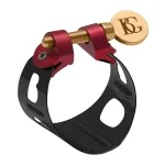 Image links to product page for BG LDSB Duo Soprano Saxophone Ligature, Black Lacquered