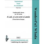 Image links to product page for A Lad, a Love and a Lassie (Three Burns Songs) for Flute Choir