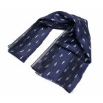 Image links to product page for Music Scarf, Navy with Tiny Treble Clefs