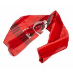 Image links to product page for Music Scarf, Keyboard Ends, Red