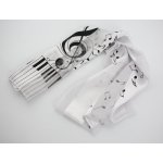 Image links to product page for Music Scarf, Keyboard Ends, White