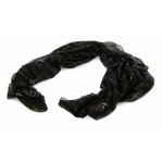 Image links to product page for Music Scarf, Black with Yellow Staves