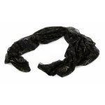 Image links to product page for Music Scarf, Black with Red Staves