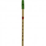 Image links to product page for Generation Brass Tin Whistle/Flageolet in D, Green Top