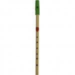 Image links to product page for Generation Brass Tin Whistle/Flageolet in D, Green Top