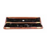 Image links to product page for Wiseman Wooden Traditional-Style Flute Case, Snake Wood Effect with Black & Gold Lining