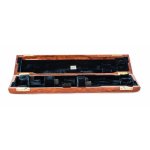 Image links to product page for Wiseman Wooden Traditional-Style Flute Case, Snake Wood Effect with Dark Blue Lining