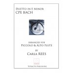 Image links to product page for Duetto in E Minor arranged for Piccolo and Alto Flute, Wq 140
