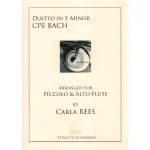 Image links to product page for Duetto in E minor arranged for Piccolo and Alto Flute, Wq 140