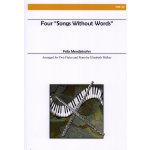 Image links to product page for Four "Songs Without Words" for Two Flutes and Piano