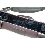 Image links to product page for Wiseman Leather Flute and Piccolo Case, Burgundy Laurel Leather with Black and Gold Lining
