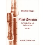 Image links to product page for 5 Sonatas from Op. 3 for Flute and Basso Continuo