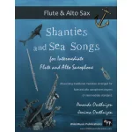 Image links to product page for Shanties and Sea Songs for Intermediate Flute and Alto Saxophone
