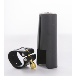 Image links to product page for Rovner 2M "Dark" Saxophone Ligature & Cap