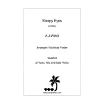 Image links to product page for Sleepy Eyes: Lullaby for Two Flutes, Alto Flute and Bass Flute